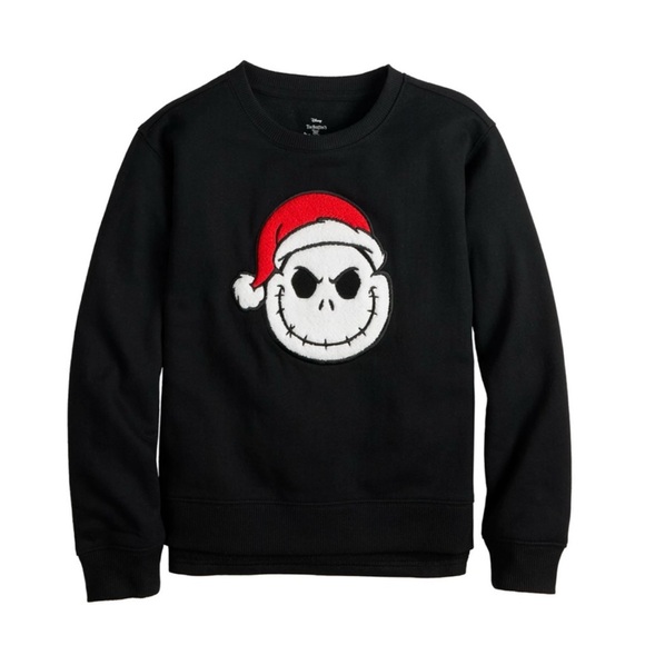 NWT Girls The Nightmare Before Christmas Jack Skellington Sweatshirt Sz 8 Medium - Picture 3 of 7